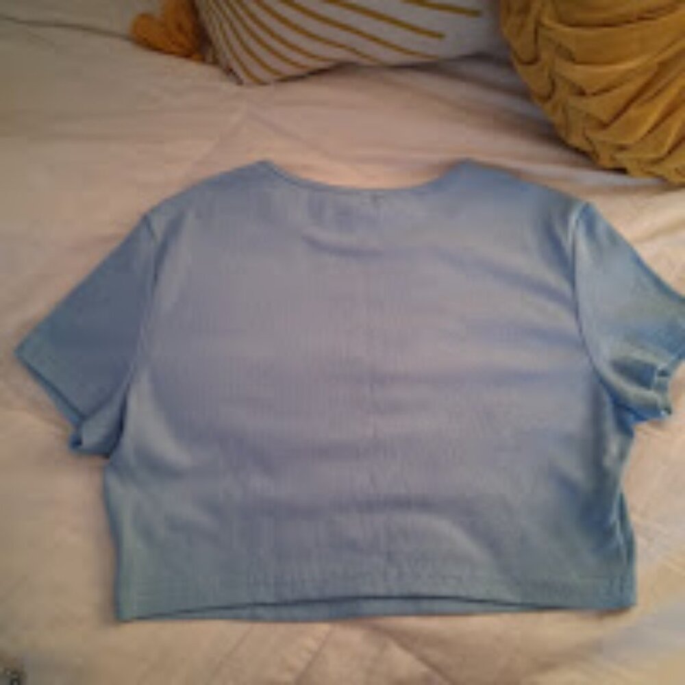Shein Ribbed Crop Top Size L - Picture 2 of 3